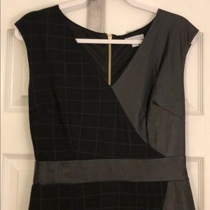 Black fitted midi dress